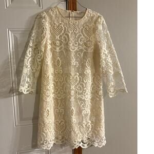Darling cream lace shift dress size 10